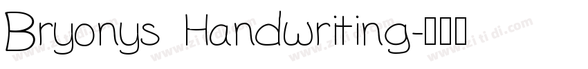 Bryonys Handwriting字体转换
